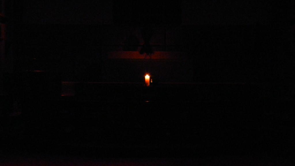 After the Stripping of the Altar, the Light of Christ is all that remained.